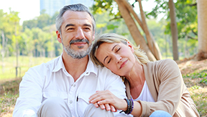 Healthy and smiling mature couple.