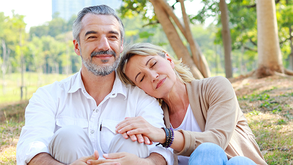 Healthy and smiling mature couple.